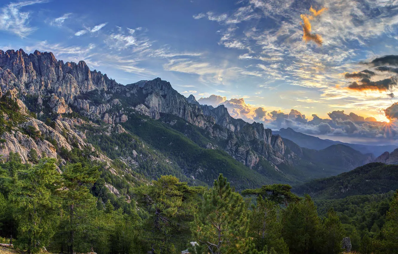 Фото обои горы, Франция, Корсика, иглы Бавела, Эгий де Бавела