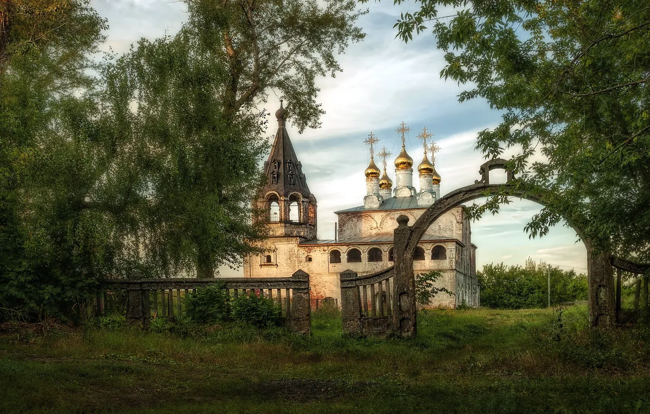 Фото обои Муромский р-он, храм Христа Спасителя, село Борисоглеб