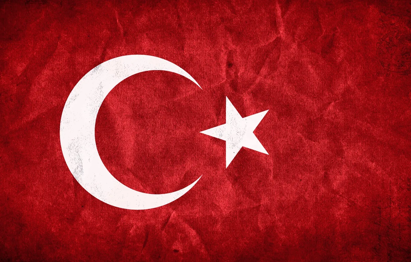 Фото обои красный, флаг, red, Турция, Turkey, Flag, ислам, islam