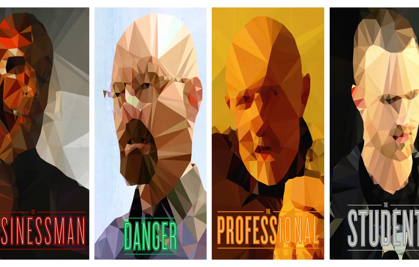 Обои абстракция, сериал, постер, персонажи, Breaking Bad, во все тяжкие ...