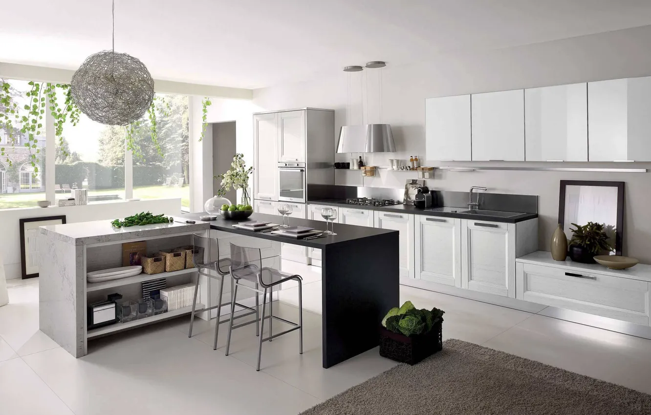 Фото обои стиль, интерьер, кухня, столовая, итальянский дизайн, Cucina Follonica
