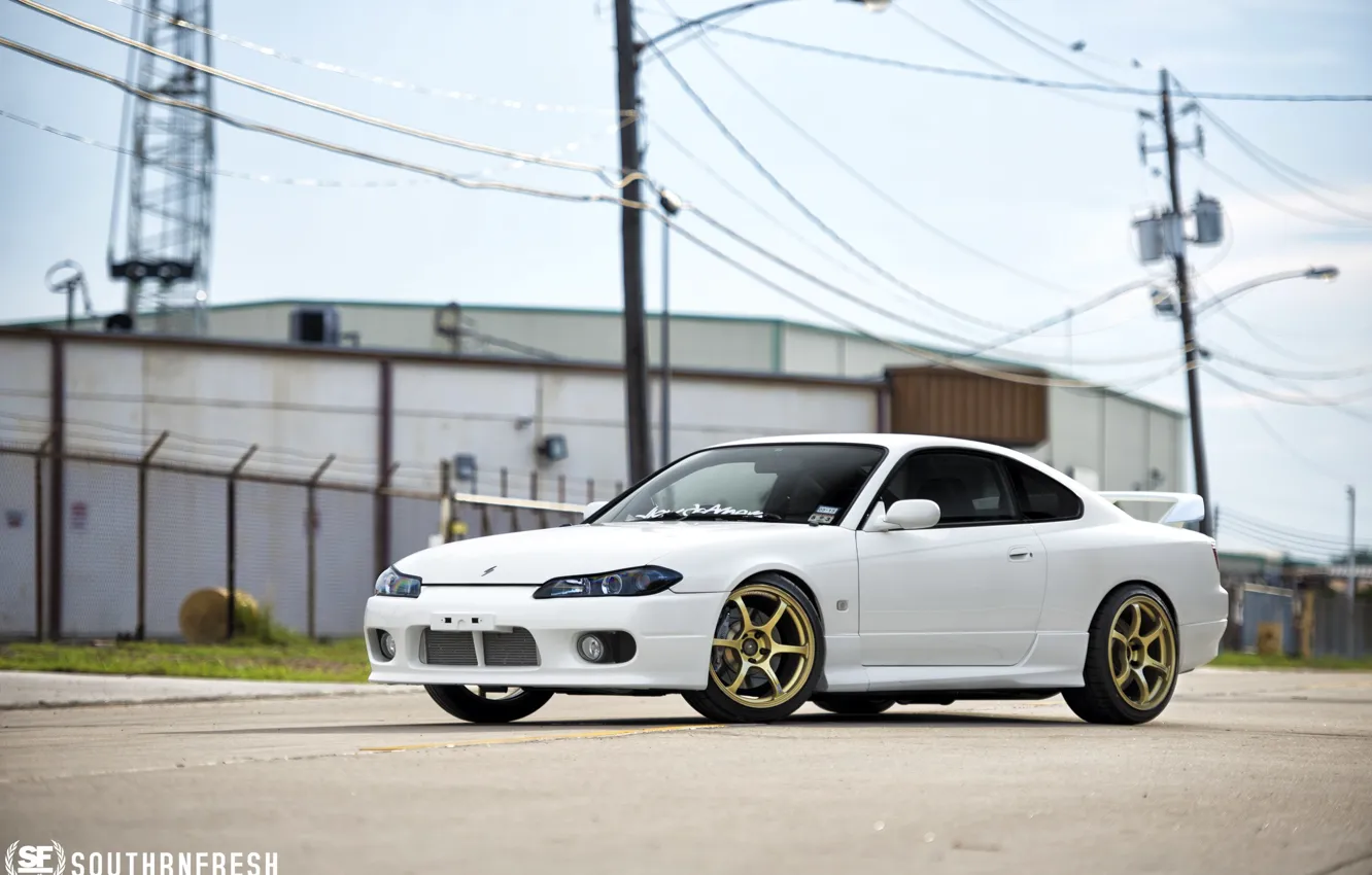 Фото обои nissan, turbo, white, japan, jdm, tuning, silvia, s15