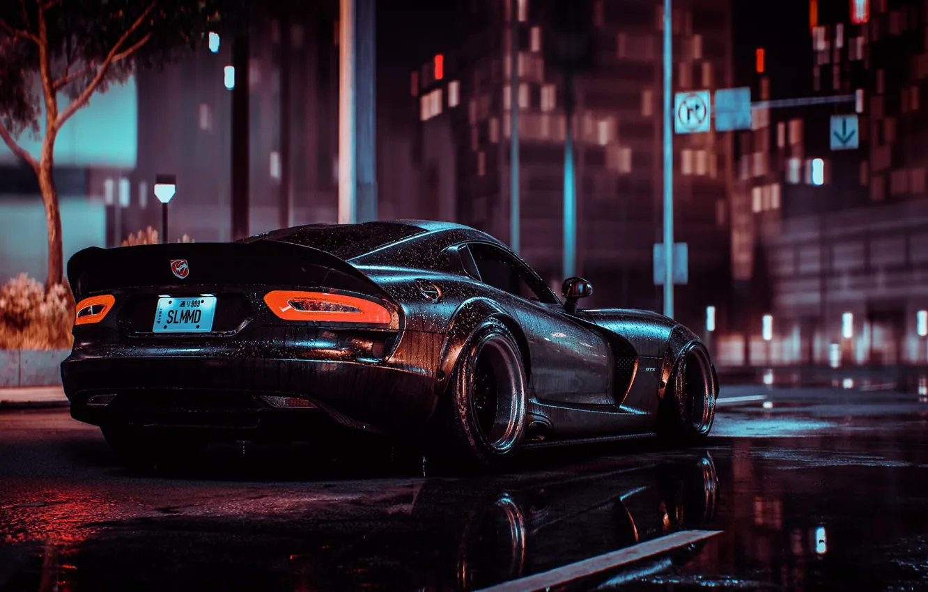 Фото обои Авто, Игра, Машина, Dodge, Car, NFS, Viper, Спорткар