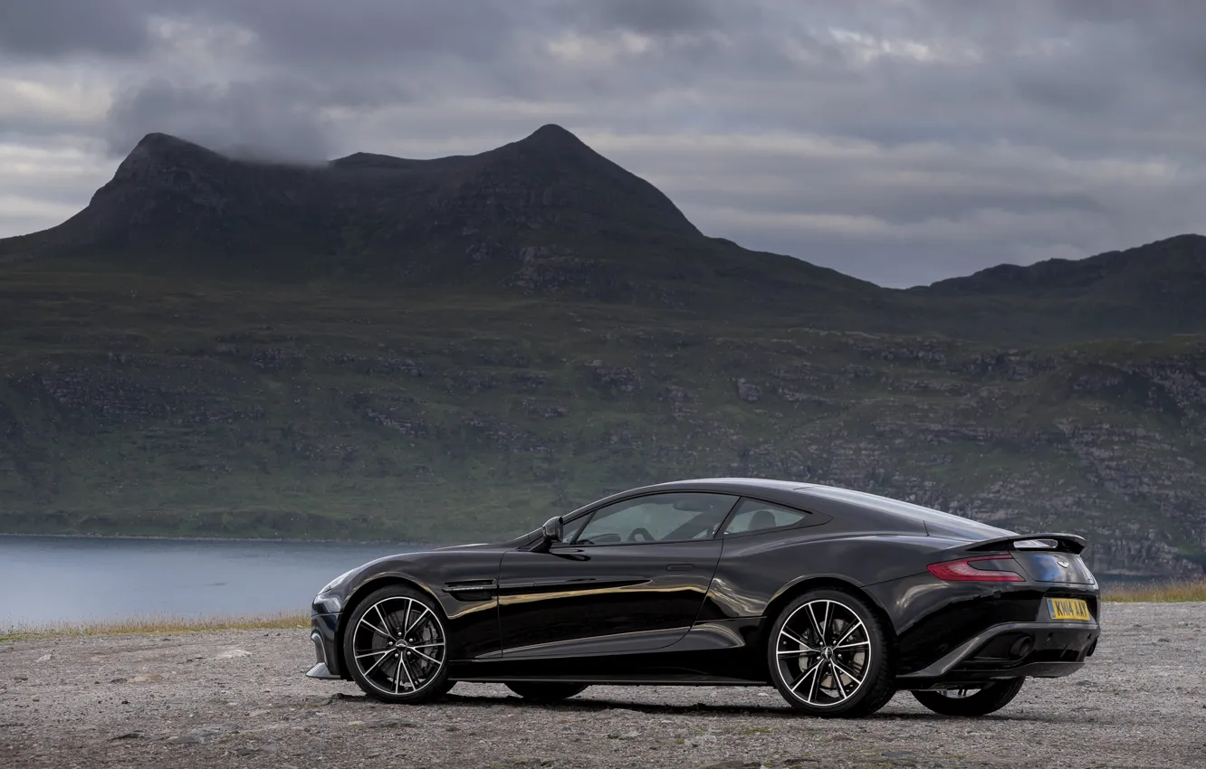 Фото обои Aston Martin, астон мартин, Vanquish, ванквиш, 2014, Carbon Black