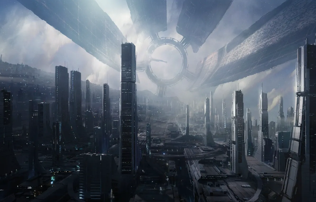 Фото обои Игры, Город, Будущее, Космос