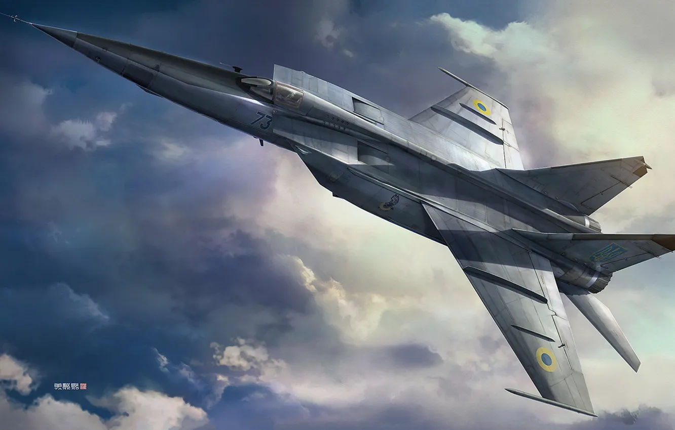 Фото обои Украина, истребитель-перехватчик, МиГ-25РБТ, ВСУ, Tankro Kato, Mikoyan-Gurevich MiG-25RBT Foxbat-B