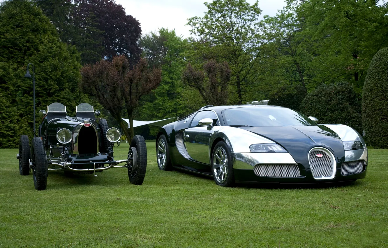 Фото обои veyron, bugatti, раритет, old, new, centenaire