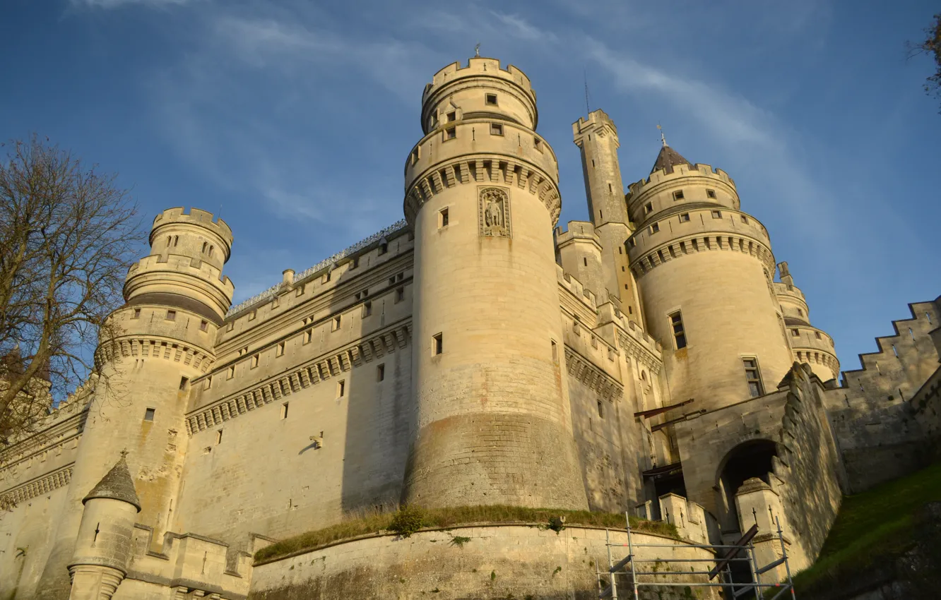 Фото обои Франция, France, Castle, Tower, Pierrefonds, Пьерфон
