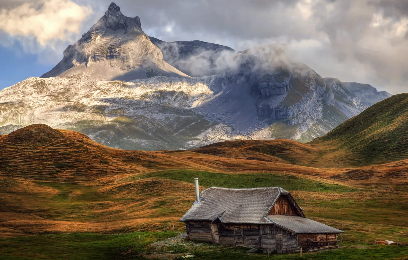 Фото обои Switzerland, mountains, last refuge