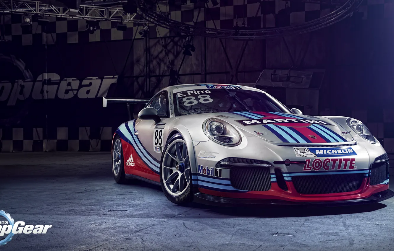 Фото обои Top Gear, Porsche 911, GT3 Cup, Martini Racing