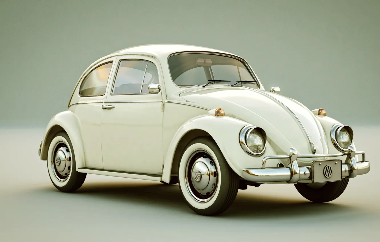 Фото обои арт, машинка, Volkswagen Beetle, The Beetle, Raoni Nery