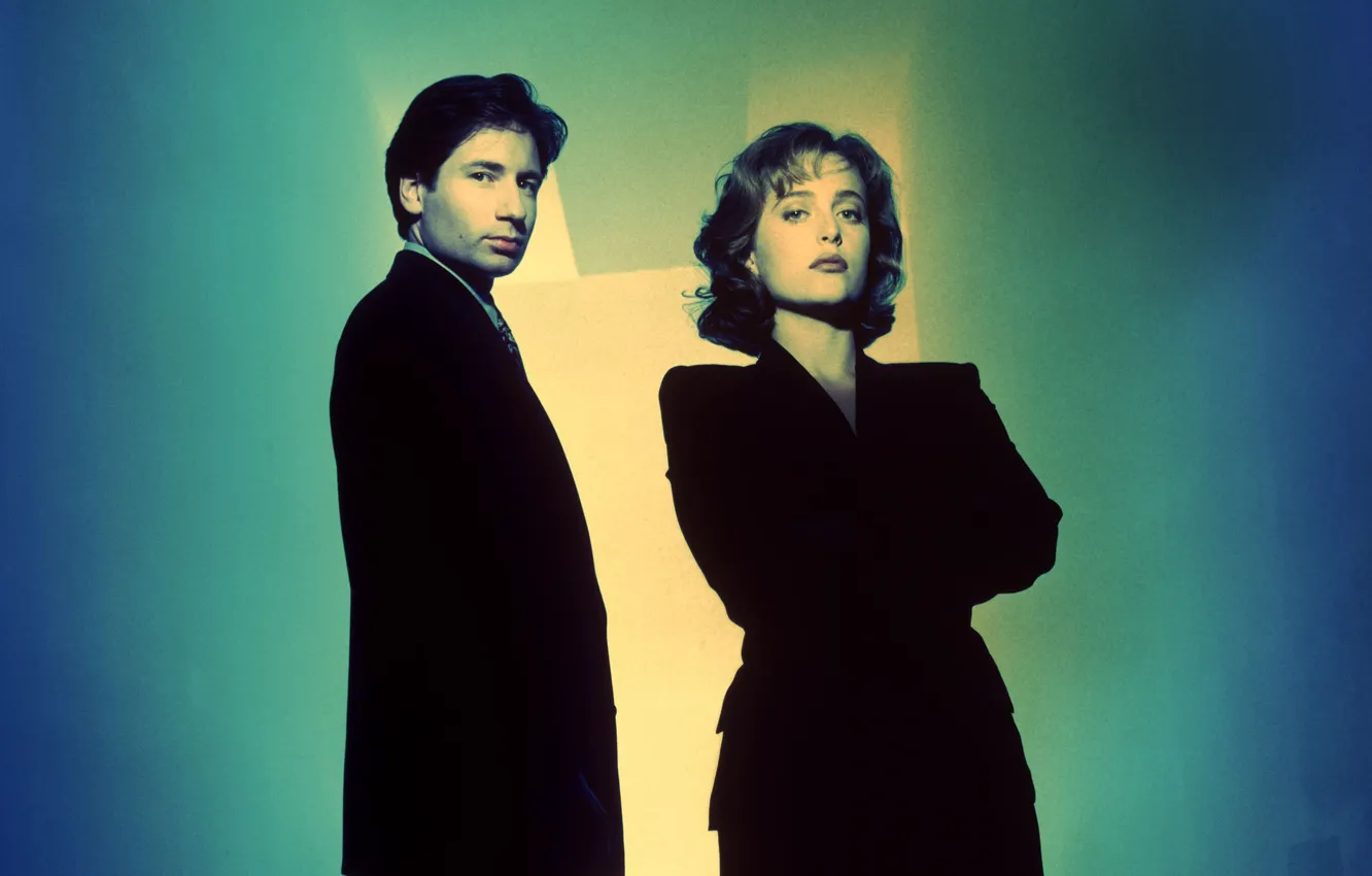 Фото обои сериал, The X-Files, Секретные материалы, Дана Скалли, Фокс Малдер, ДэвидДуховны, ФоксМалдер, ДжиллианАндерсон