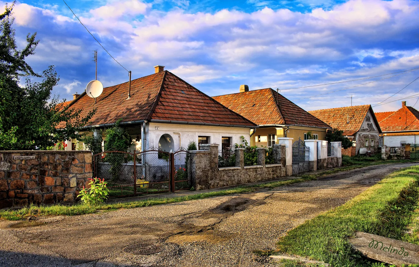 Фото обои дома, улицы, Венгрия, Cserepfalu