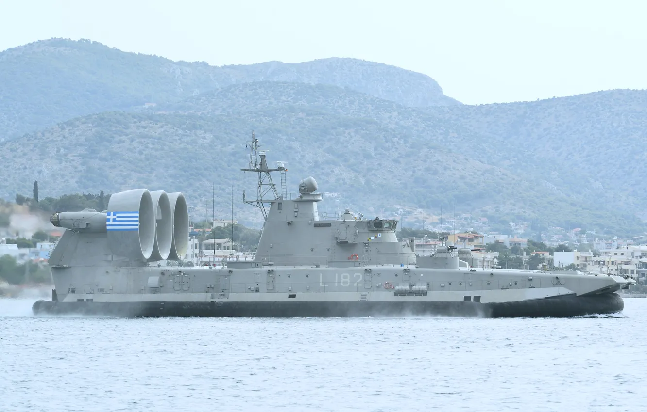 Фото обои на воздушной подушке, десантный корабль, Kerkyra