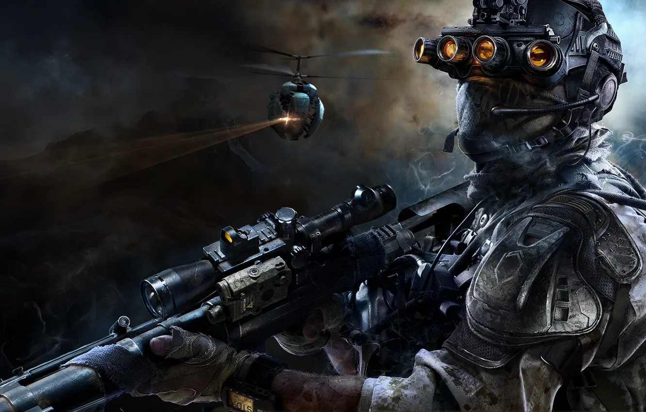 Фото обои маска, костюм, снайперка, анонс, Sniper: Ghost Warrior 3