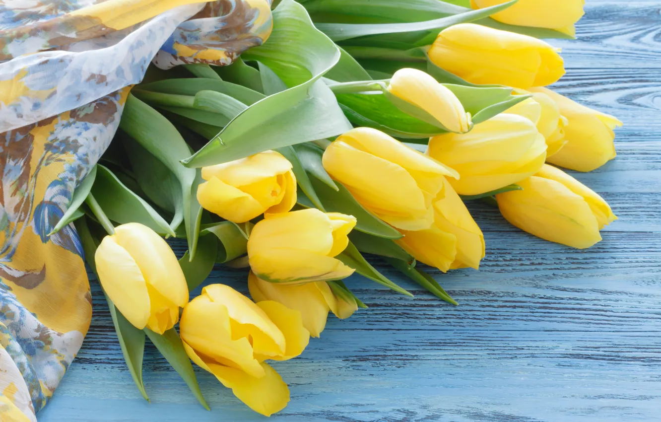 Фото обои букет, желтые, тюльпаны, Andrey Cherkasov