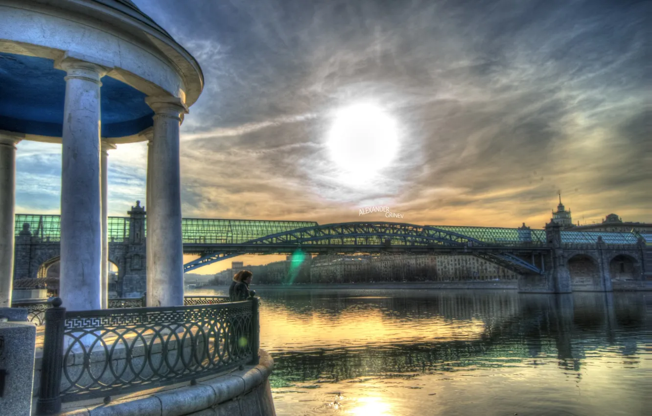 Фото обои мост, река, фотограф, photography, photographer, Александр Гринев