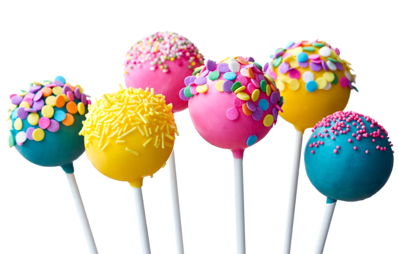 Фото обои палочки, желтые, голубые, конфеты, розовые, сладкое, глазурь, присыпка