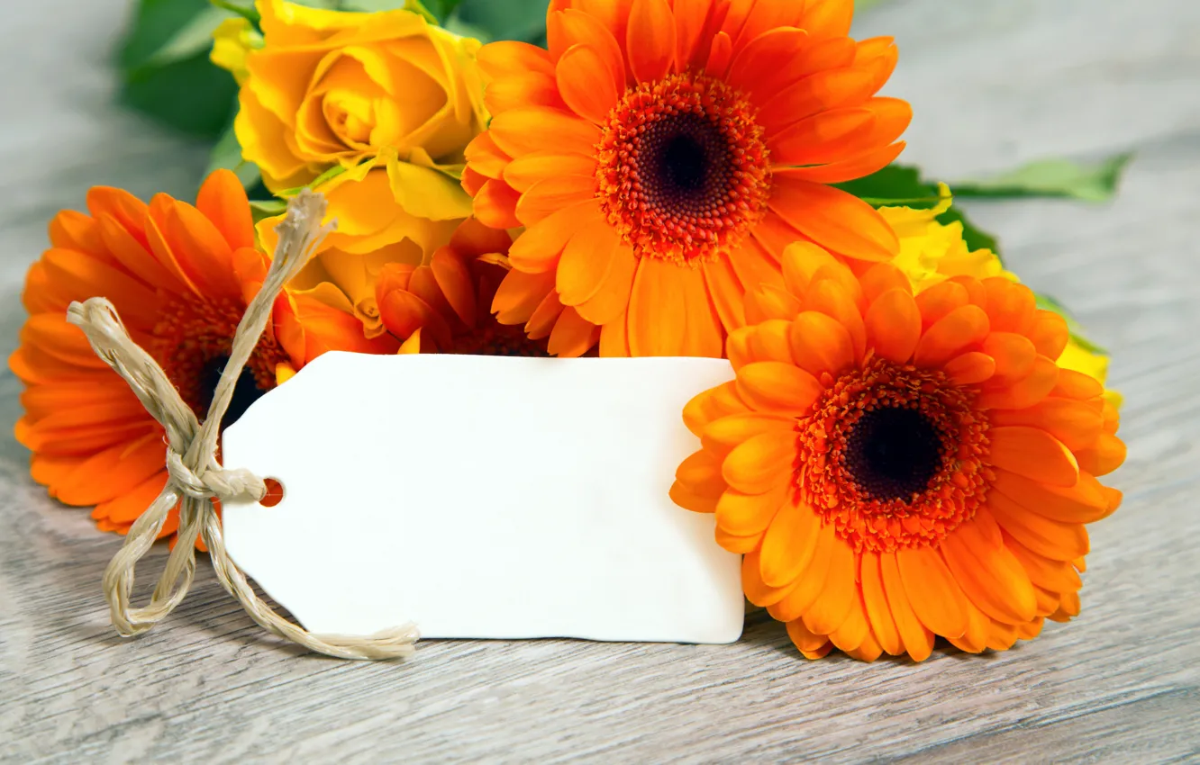 Фото обои букет, герберы, flowers, orange
