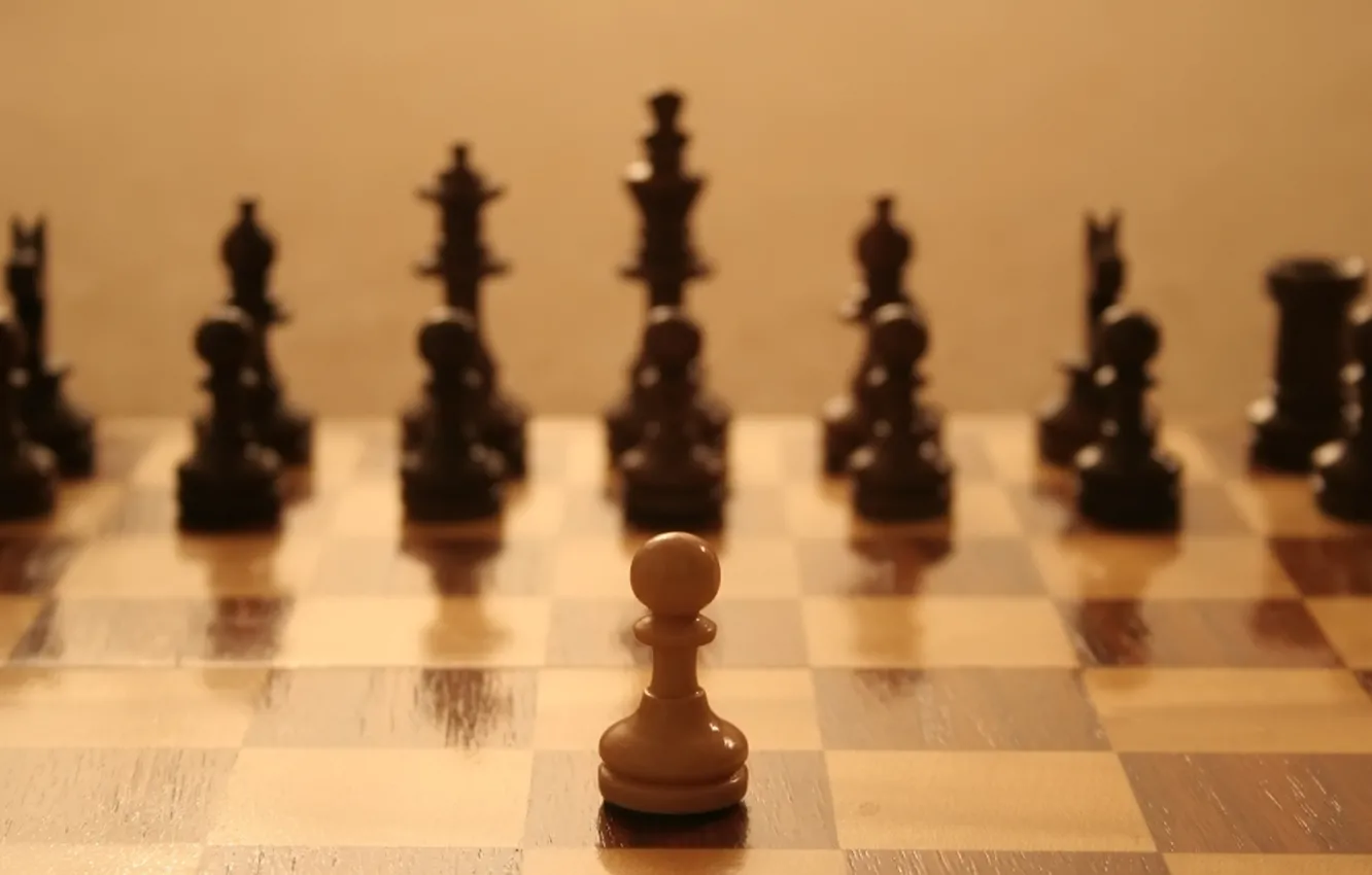 Фото обои поле, один, шахматы, воин