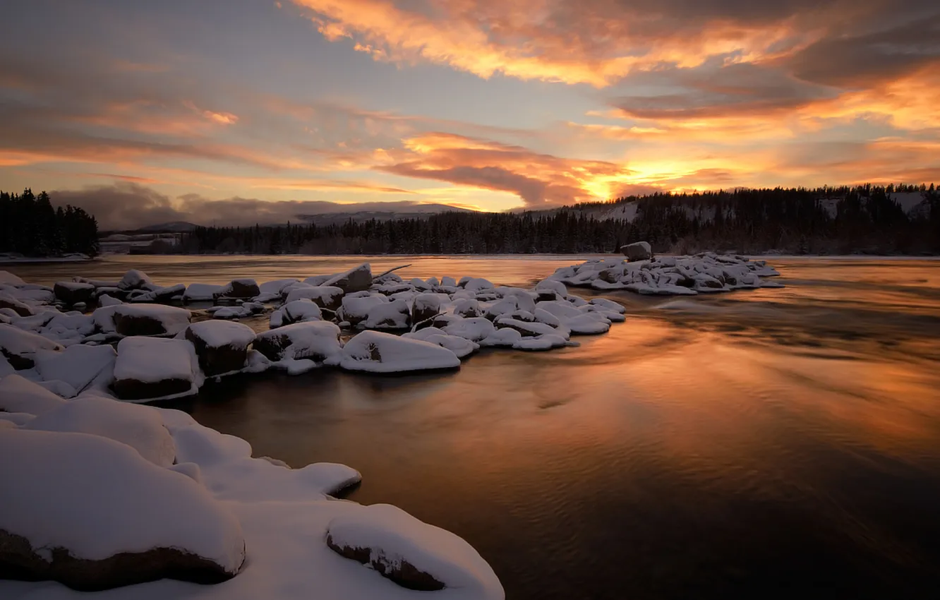 Фото обои лед, снег, пейзаж, природа, вид, цвет, HDR, colors
