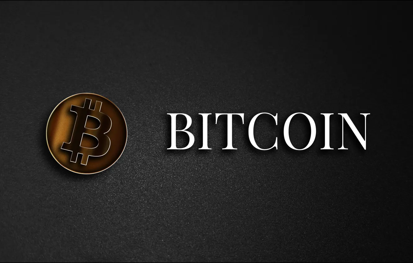 Фото обои серый, фон, надпись, лого, logo, fon, gray, bitcoin