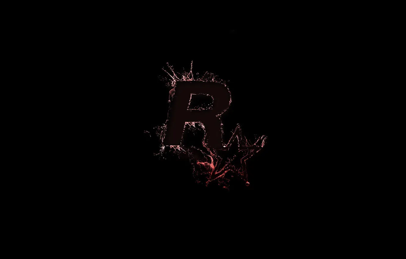 Фото обои Star, Logo, Game, Background, Rockstar Games, Rockstar Logo