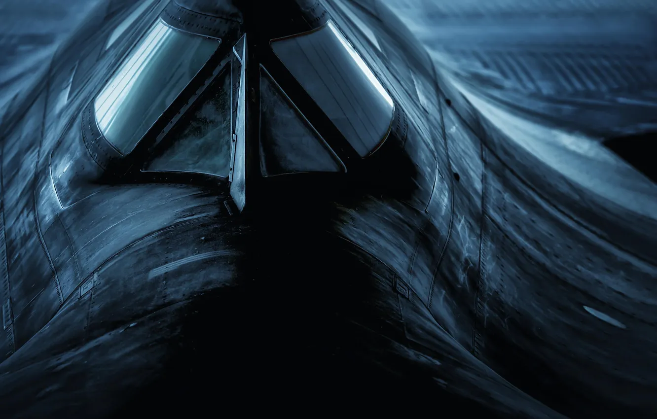 Фото обои Blackbird, Lockheed, SR-71, сверхзвуковой разведчик, Чёрный дрозд