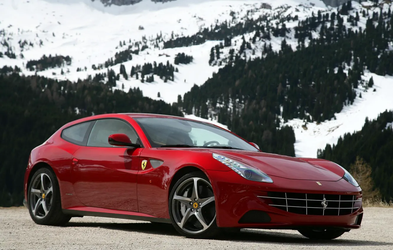 Фото обои горы, Ferrari, 2012