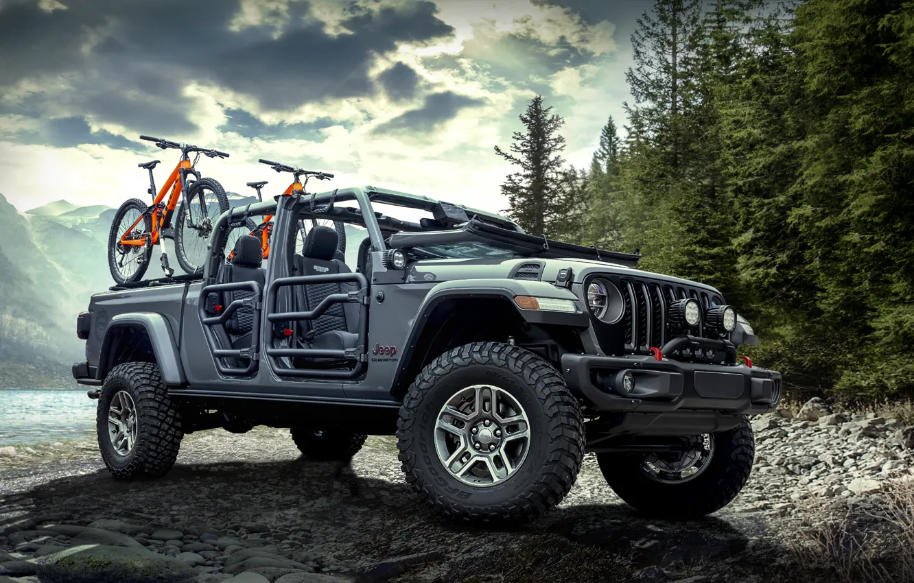 Фото обои Gladiator, Jeep, Rubicon, Mopar, 2020, 2020 Mopar Jeep Gladiator Rubicon, Jeep Gladiator Rubicon