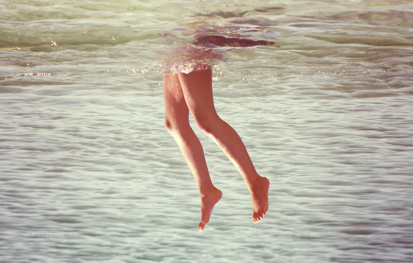 Фото обои лето, вода, ноги