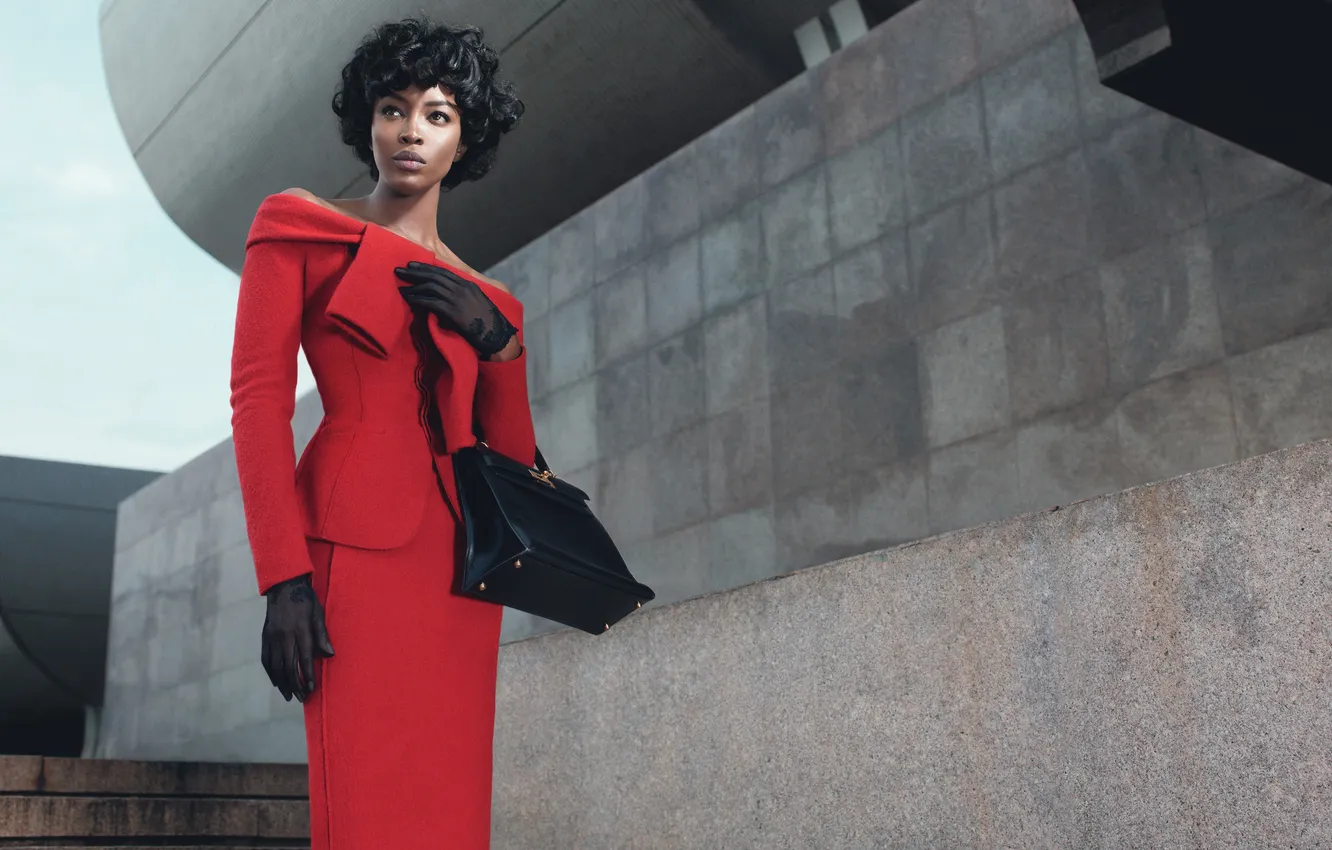 Фото обои девушка, поза, модель, Наоми Кэмпбелл, Naomi Campbell
