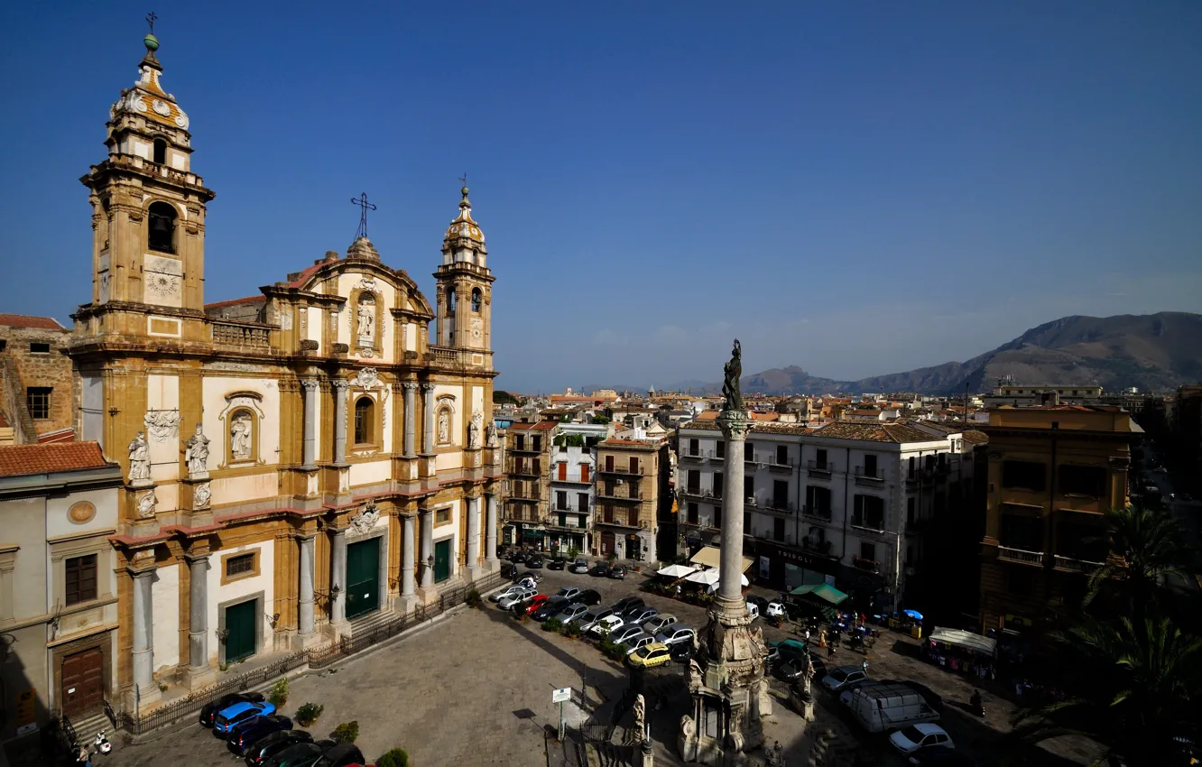 Фото обои Италия, Сицилия, Палермо, церковь Святого Доминика