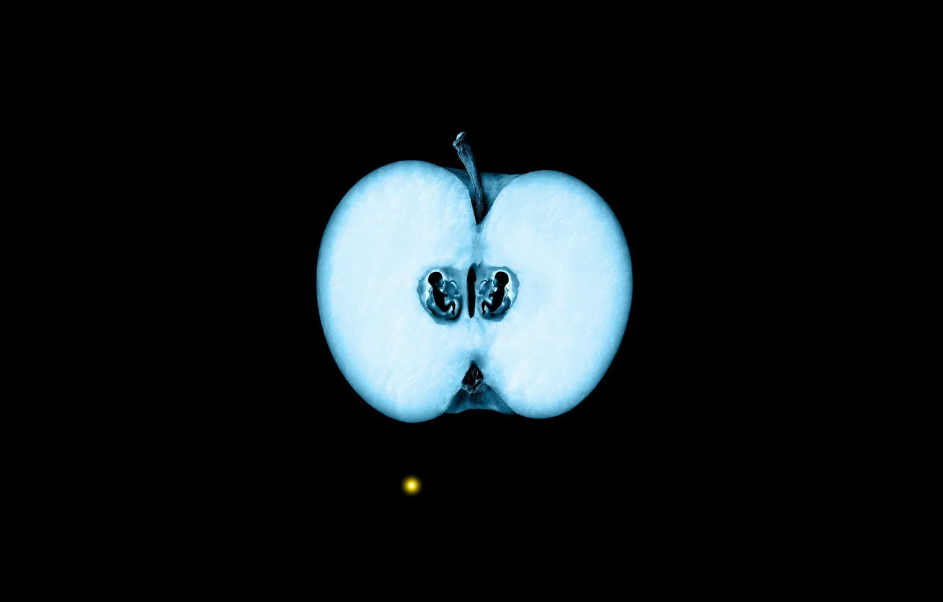 Фото обои яблоко, рентген, fox, грань, fringe, зародыш, за гранью