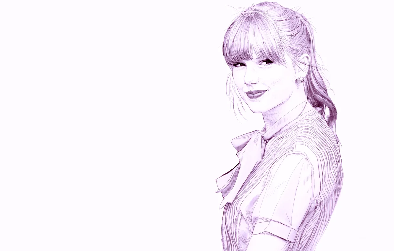 Фото обои рисунок, карандаш, Taylor Swift