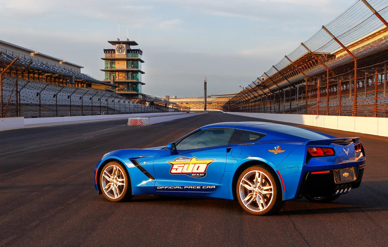 Фото обои car, трасса, Corvette, Chevrolet, blue, корвет, track, Stingray