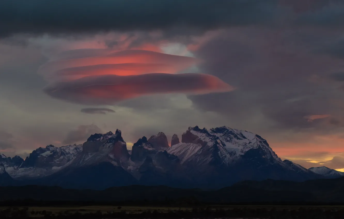 Фото обои небо, горы, природа, скалы, рассвет, Чили, Chile, Patagonia