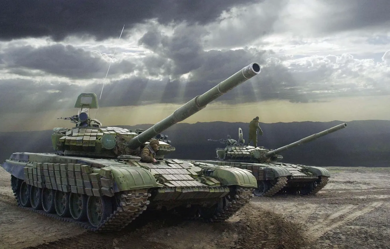 Фото обои танки, т-90, танкисты
