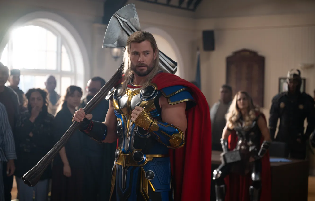 Фото обои Thor, Chris Hemsworth, Marvel Studios, Thor: Love and Thunder