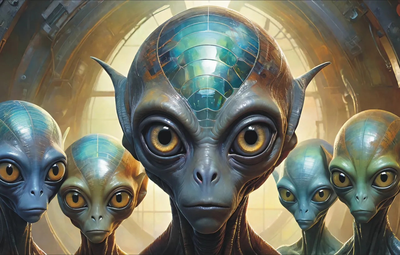 Фото обои ART, инопланетяне, fantasy art, fantastic art, не для всех, ALiens, welcome aboard, X spaceship