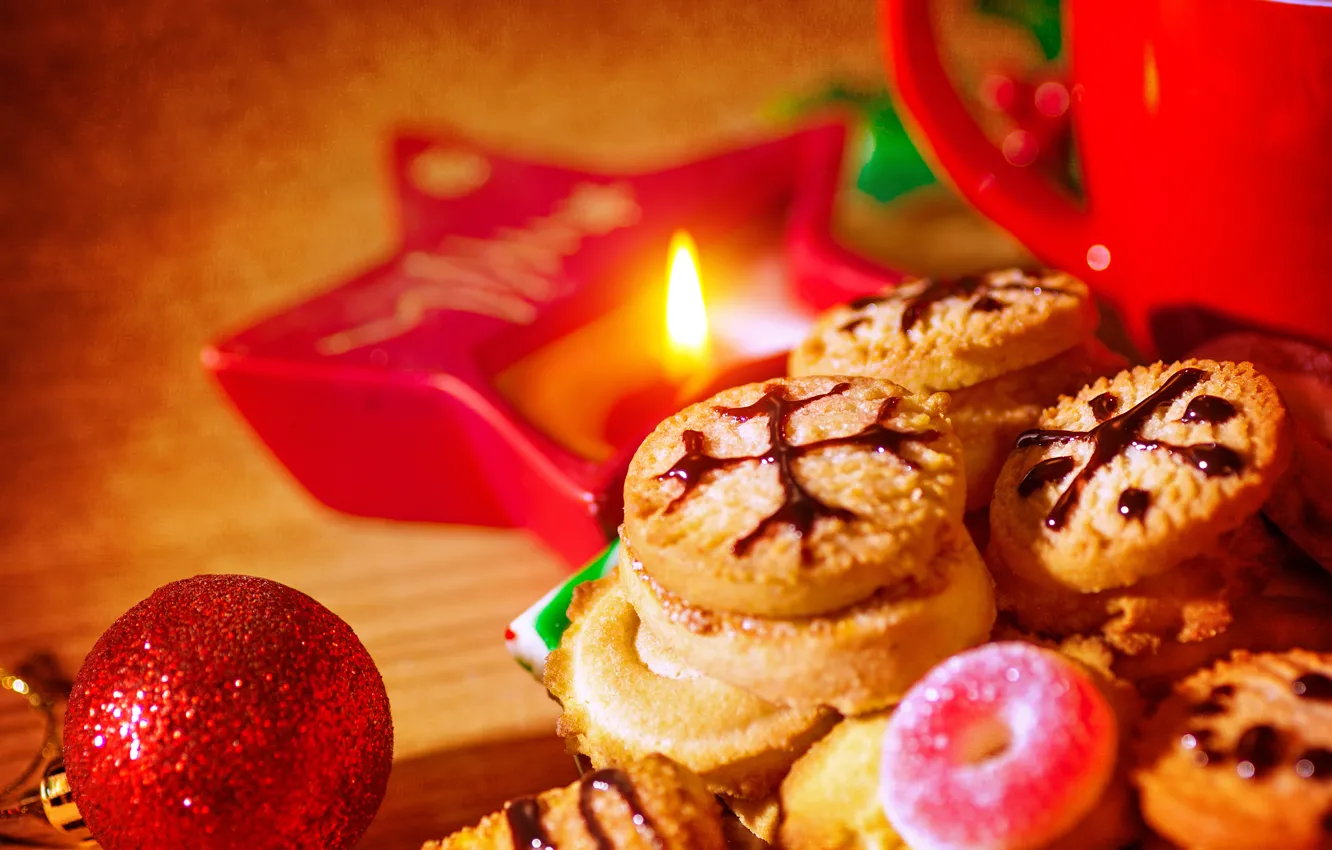 Фото обои праздник, Рождество, Новый год, Christmas, New Year, sweets, cookies