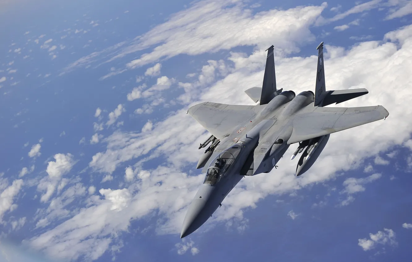 Фото обои полет, истребитель, Eagle, F-15, тактический, «Игл»