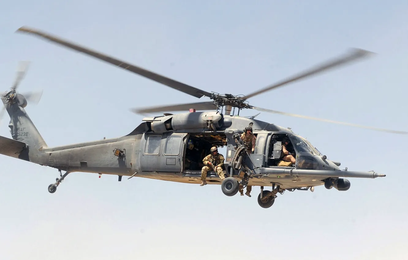 Фото обои Sikorsky, HH-60G, Pave Hawk, модификация, U.S. Air Force, американский многоцелевой вертолёт