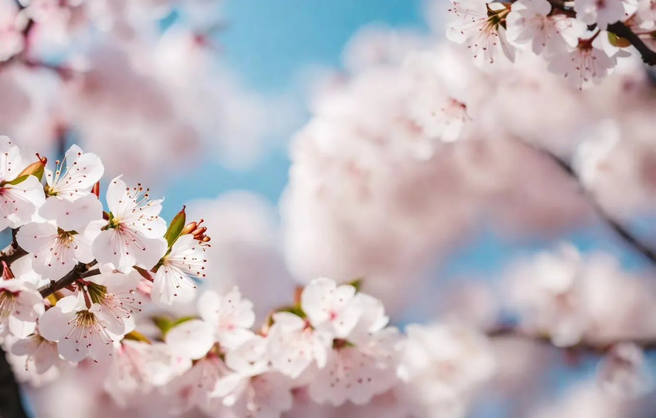 Фото обои солнце, цветы, весна, sunshine, цветение, blossom, flowers, cherry