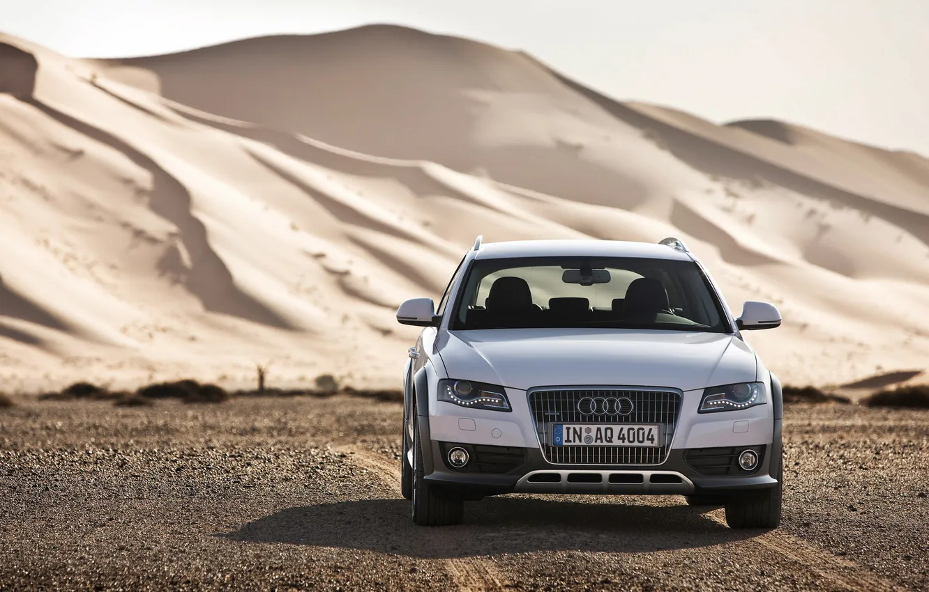 Фото обои песок, Audi, Allroad, Quattro