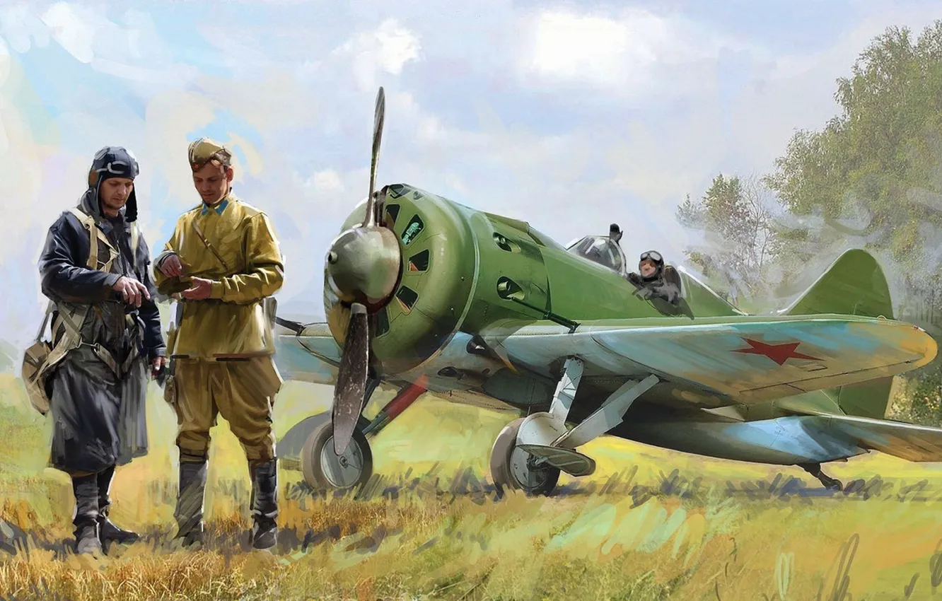 Фото обои СССР, пилоты, и-16, Военно-Воздушные Силы РККА
