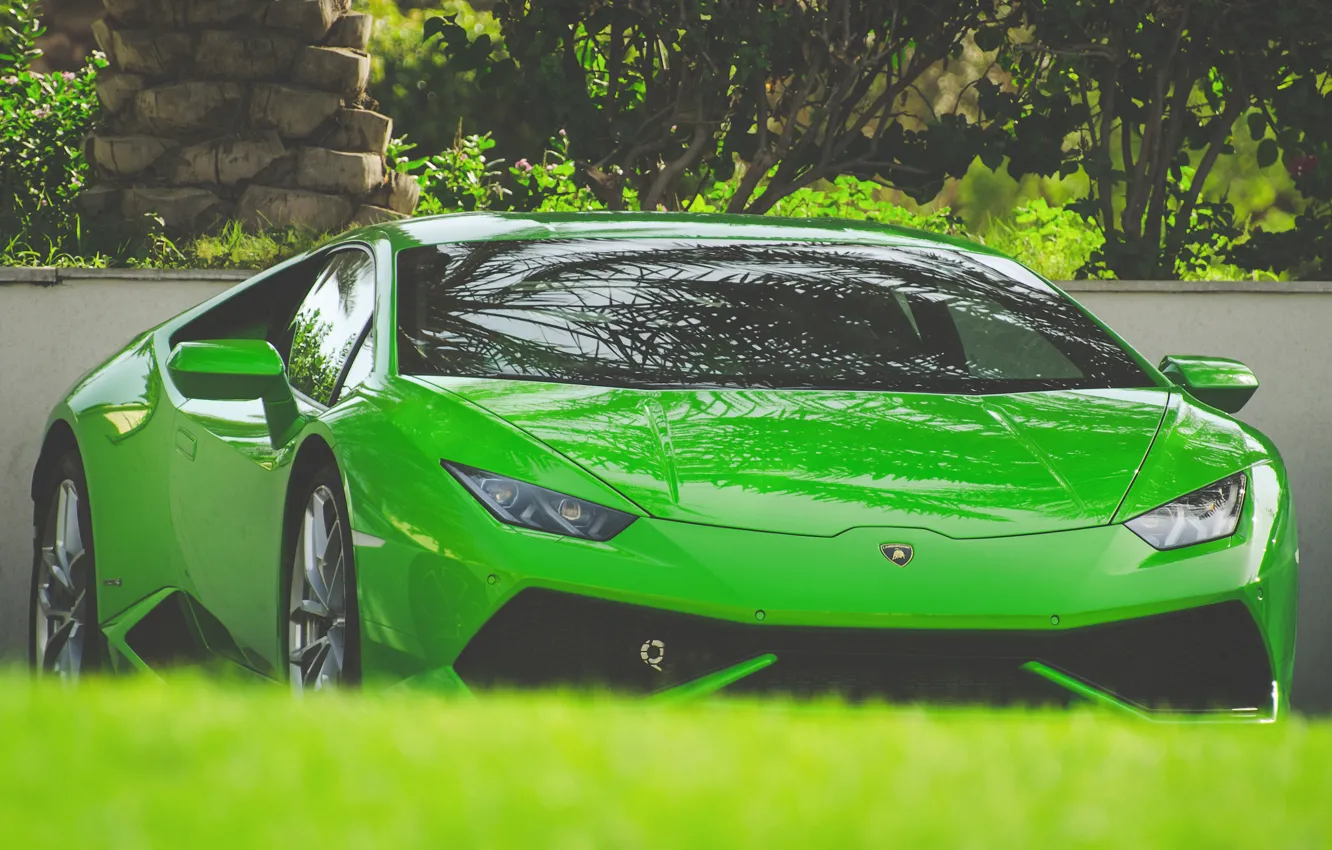 Фото обои green, Lamborghini, Huracan
