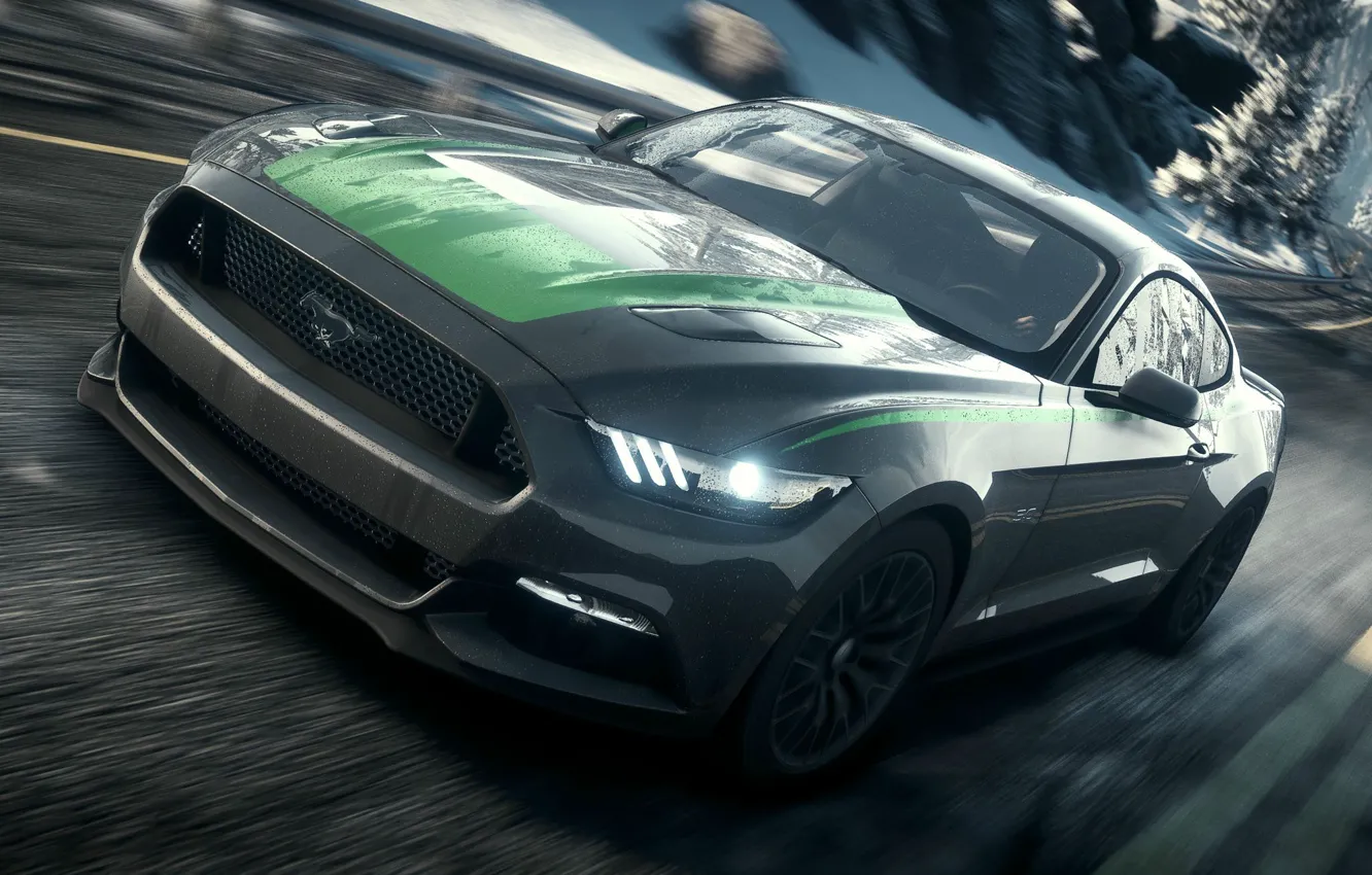Фото обои Mustang, Ford, Shelby, Need for Speed, nfs, 2013, Rivals, 2015