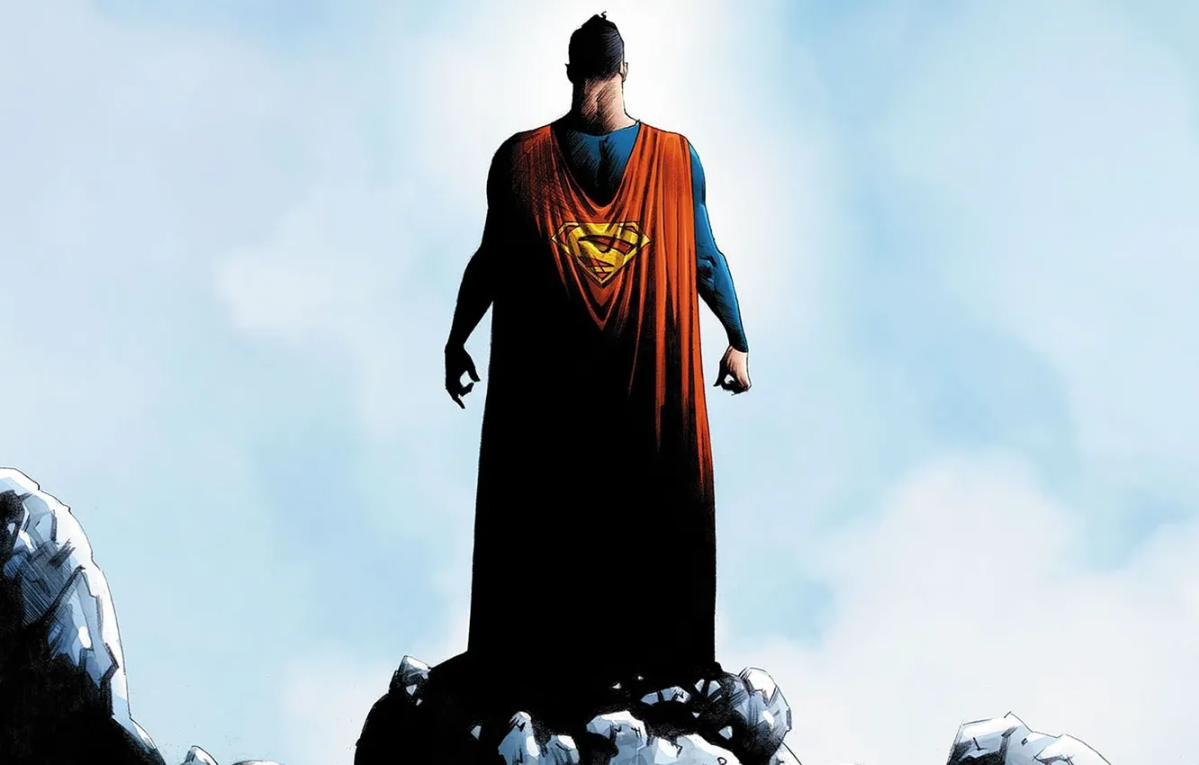Фото обои Герой, Супермен, Комикс, Плащ, Супергерой, Hero, Superman, Кларк Кент