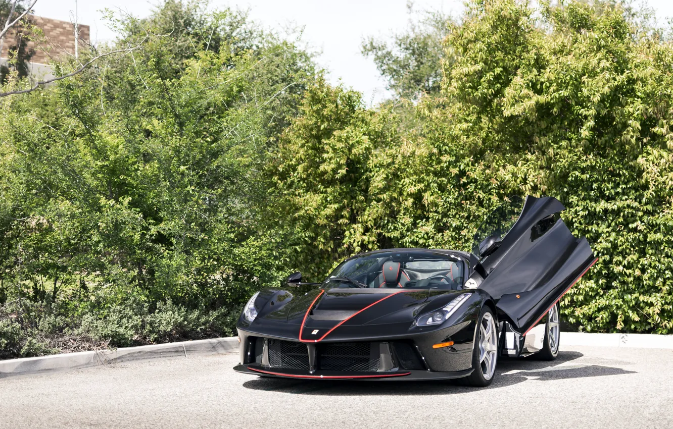 Фото обои Red, Black, LaFerrari Aperta